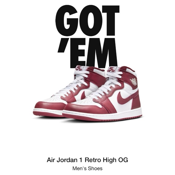 Air Jordan High OG Team Red DZ5485160 White/Team Red Size 14